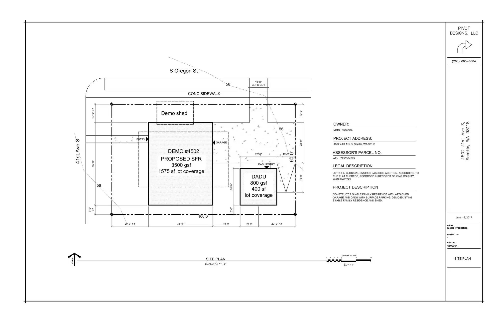 Site plan for 4502 41st Ave S
