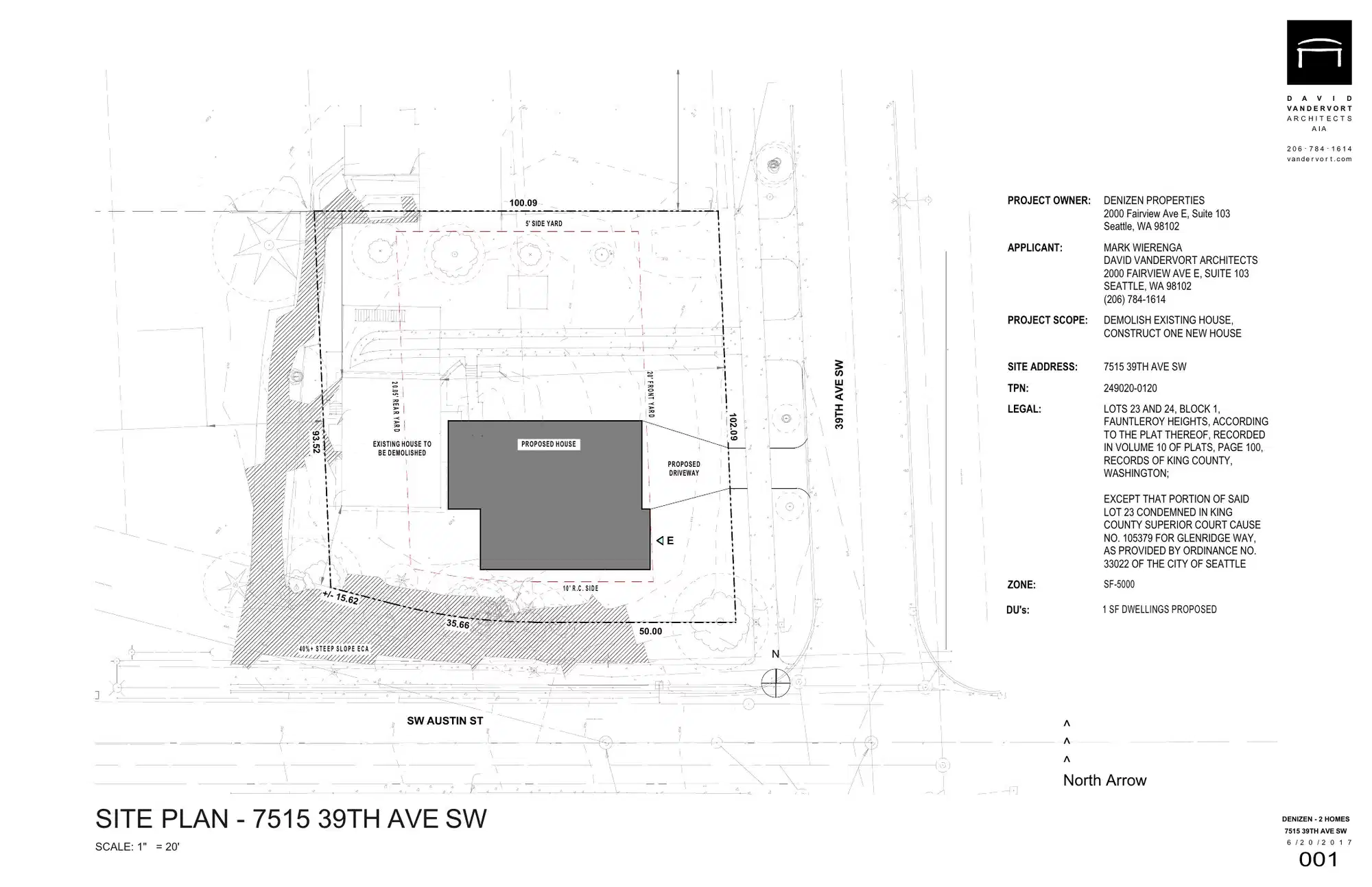 Site plan for 7515 39th Ave SW