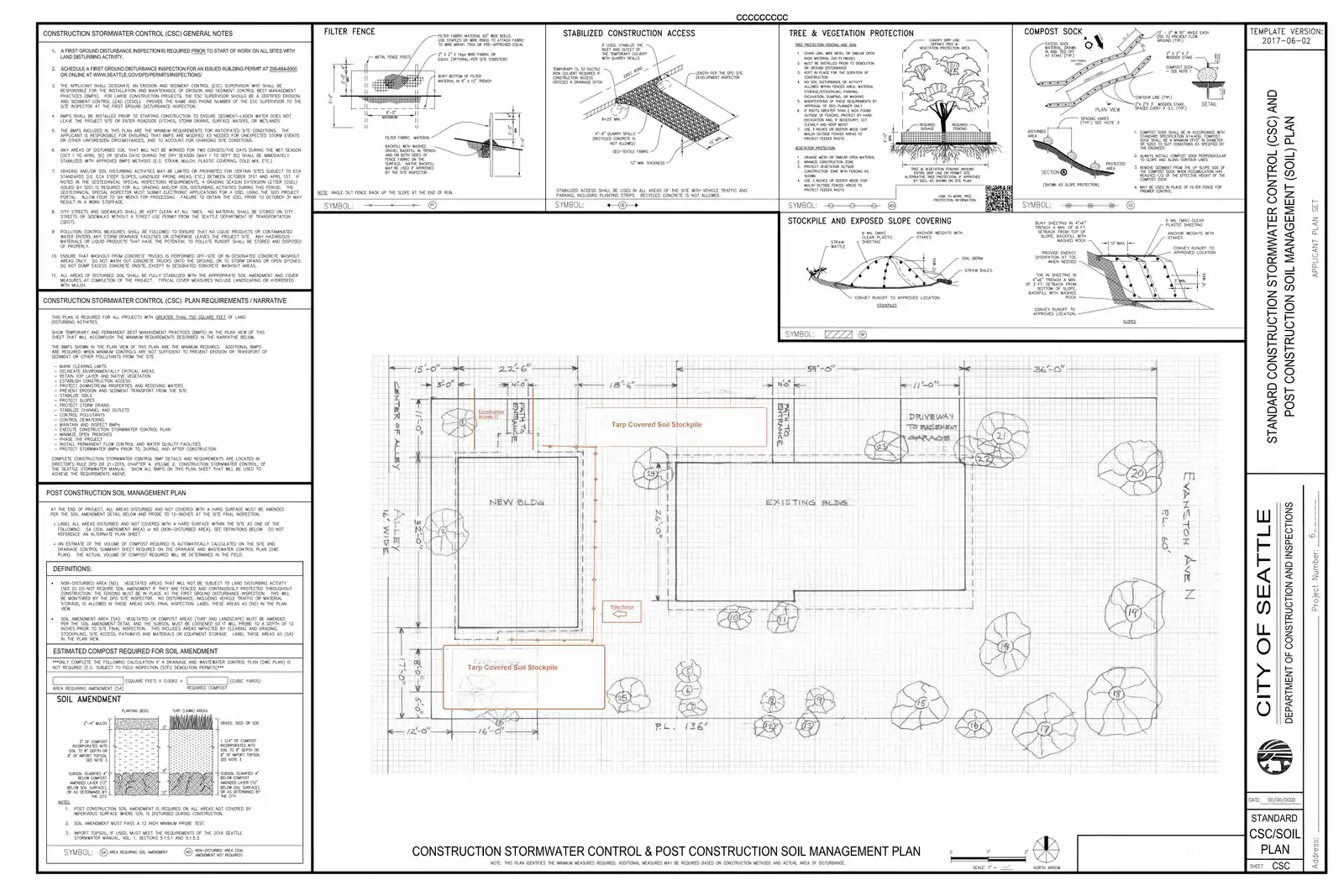 Site plan for 9055 Evanston Ave N