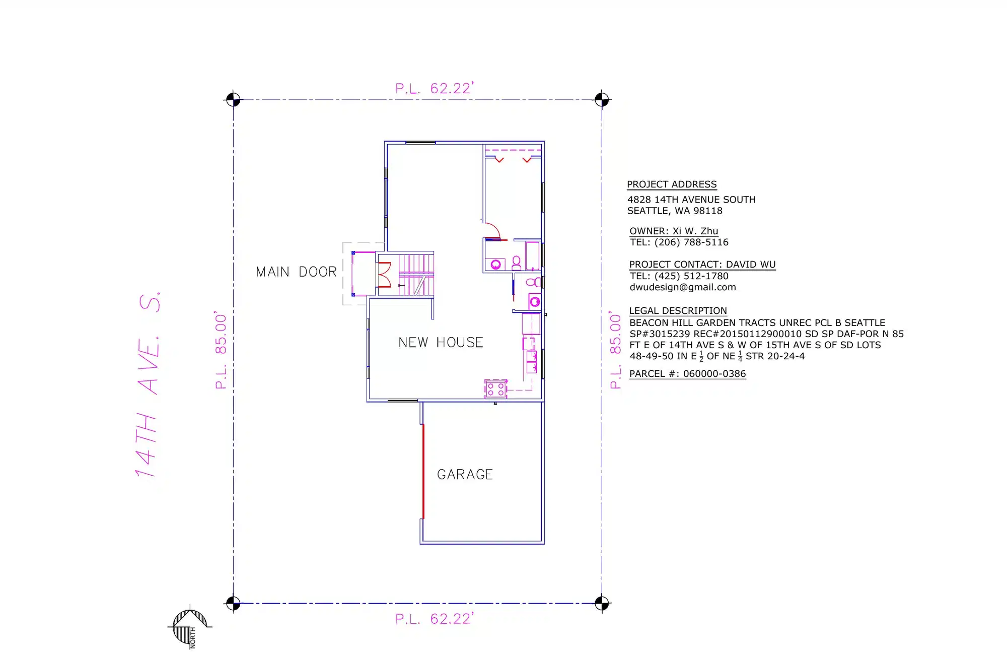 Site plan for 4828 14th Ave S