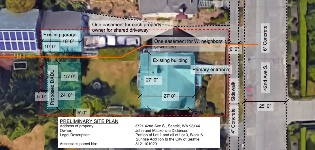 Site plan for 3721 42nd Ave S
