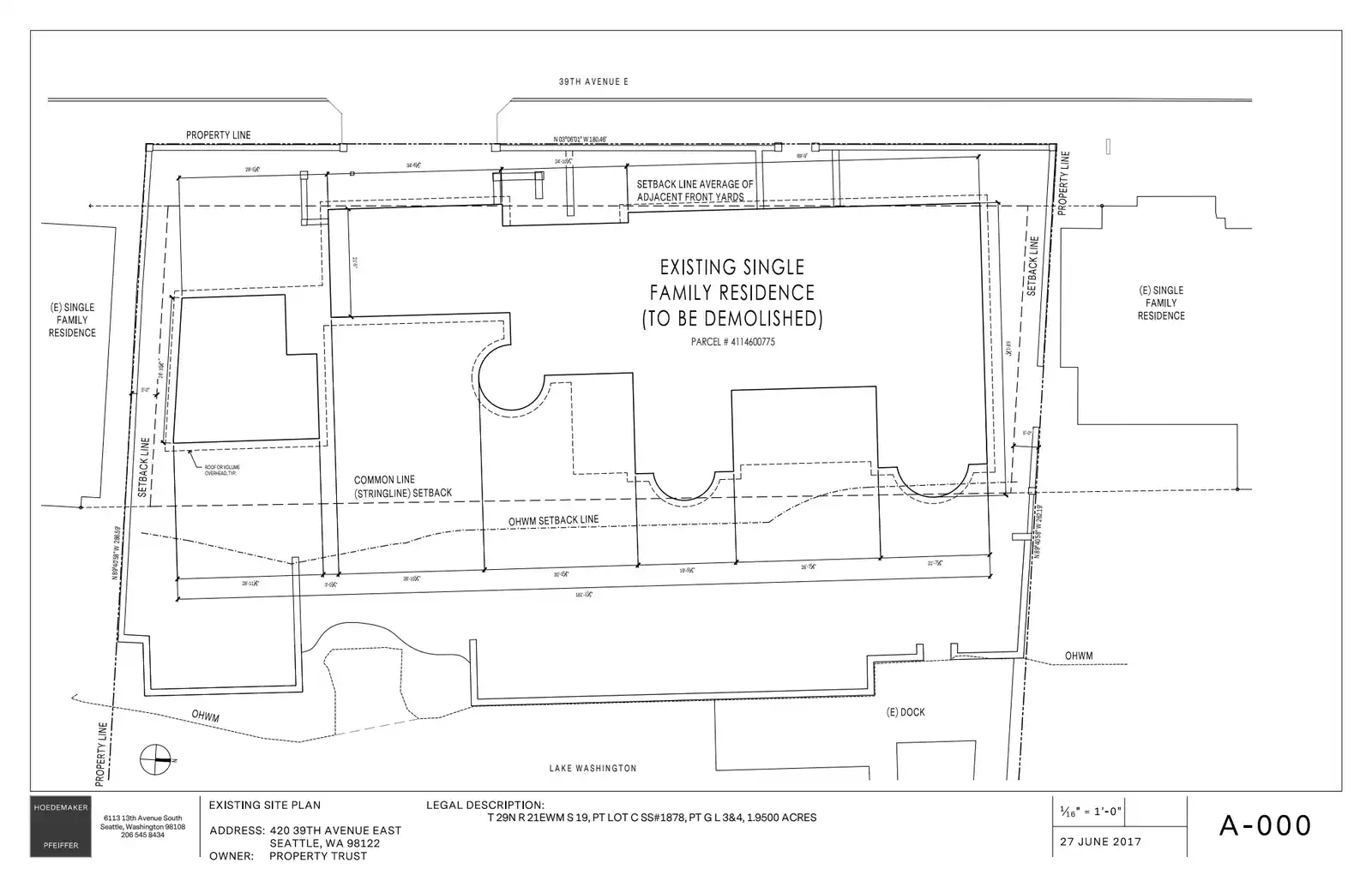 Site plan for 420 39th Ave E