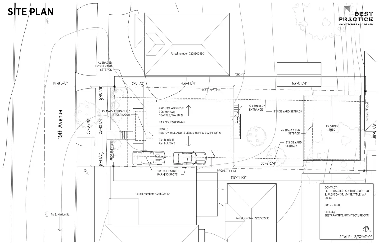 Site plan for 906 19th Ave
