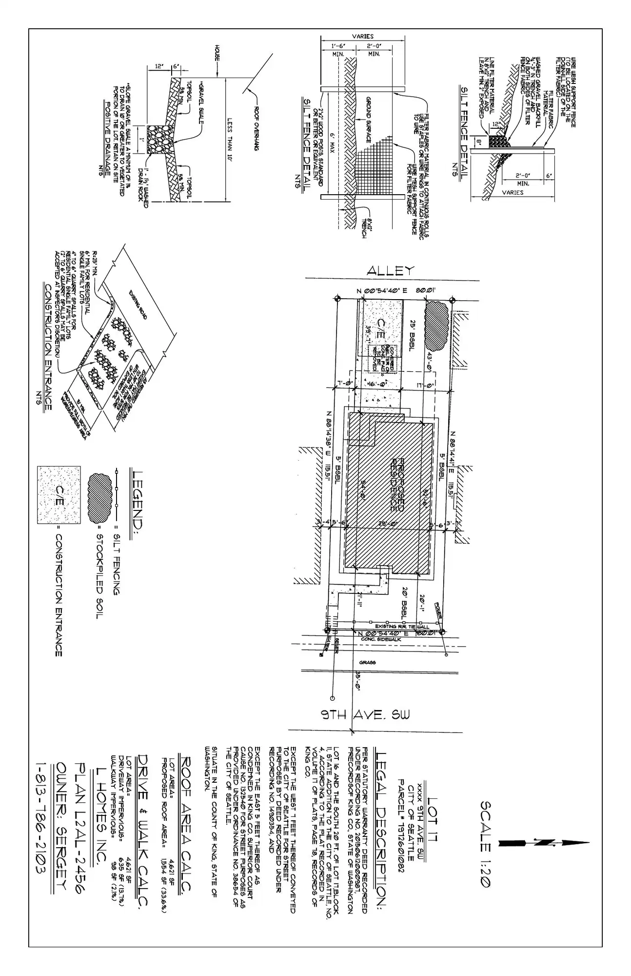 Site plan for 8125 9th Ave SW