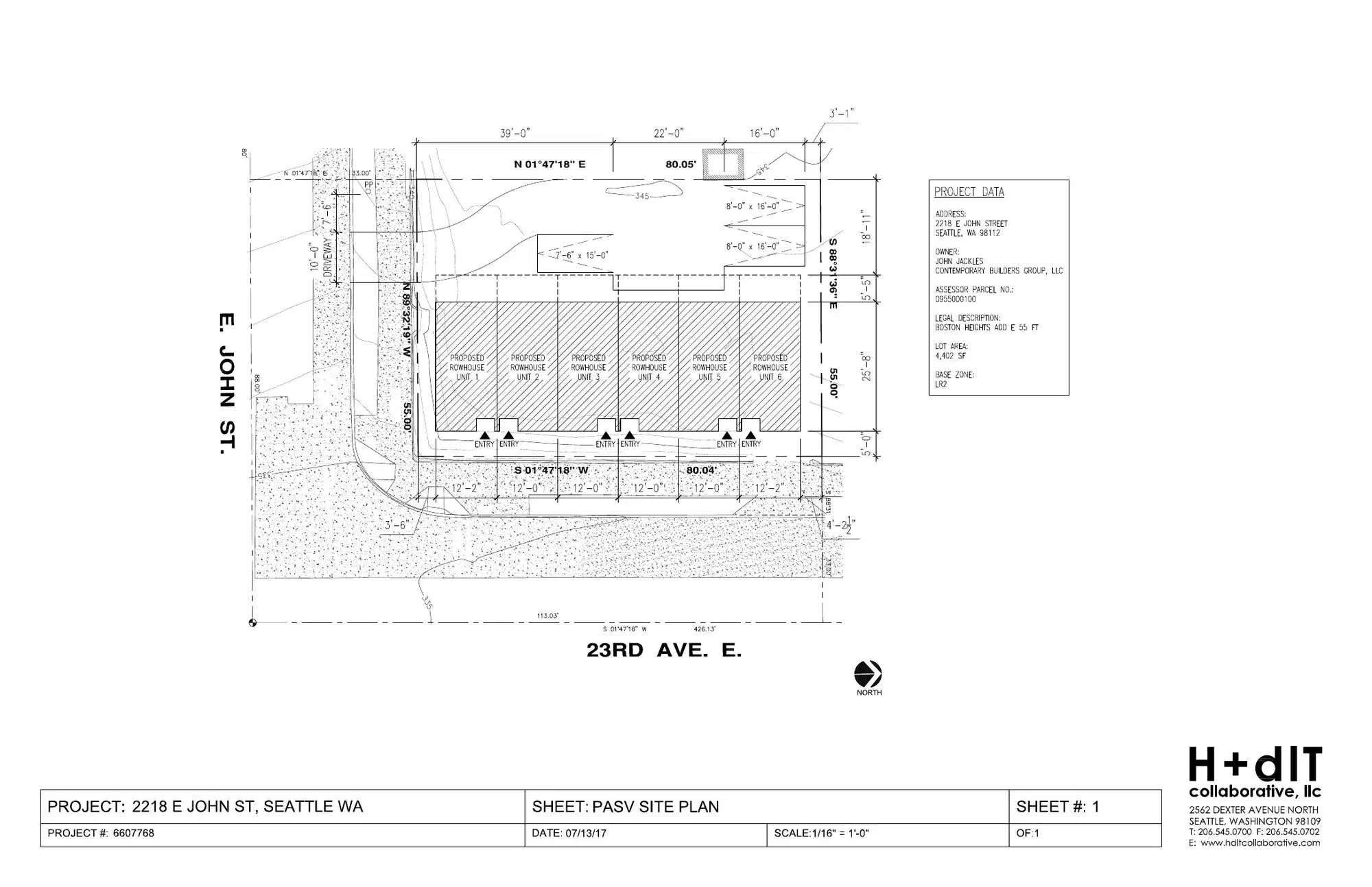 Site plan for 201 23rd Ave E