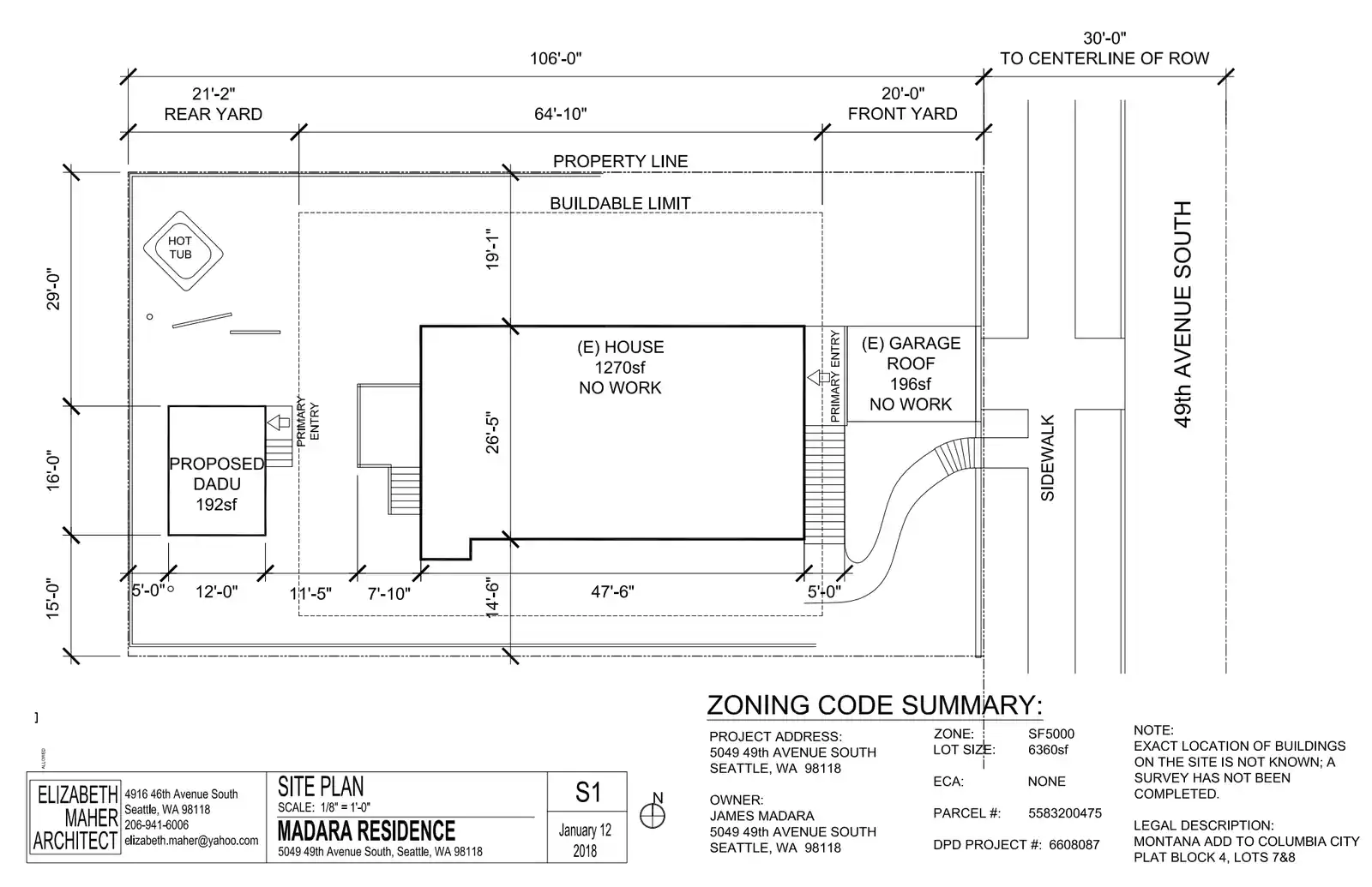 Site plan for 5049 49th Ave S