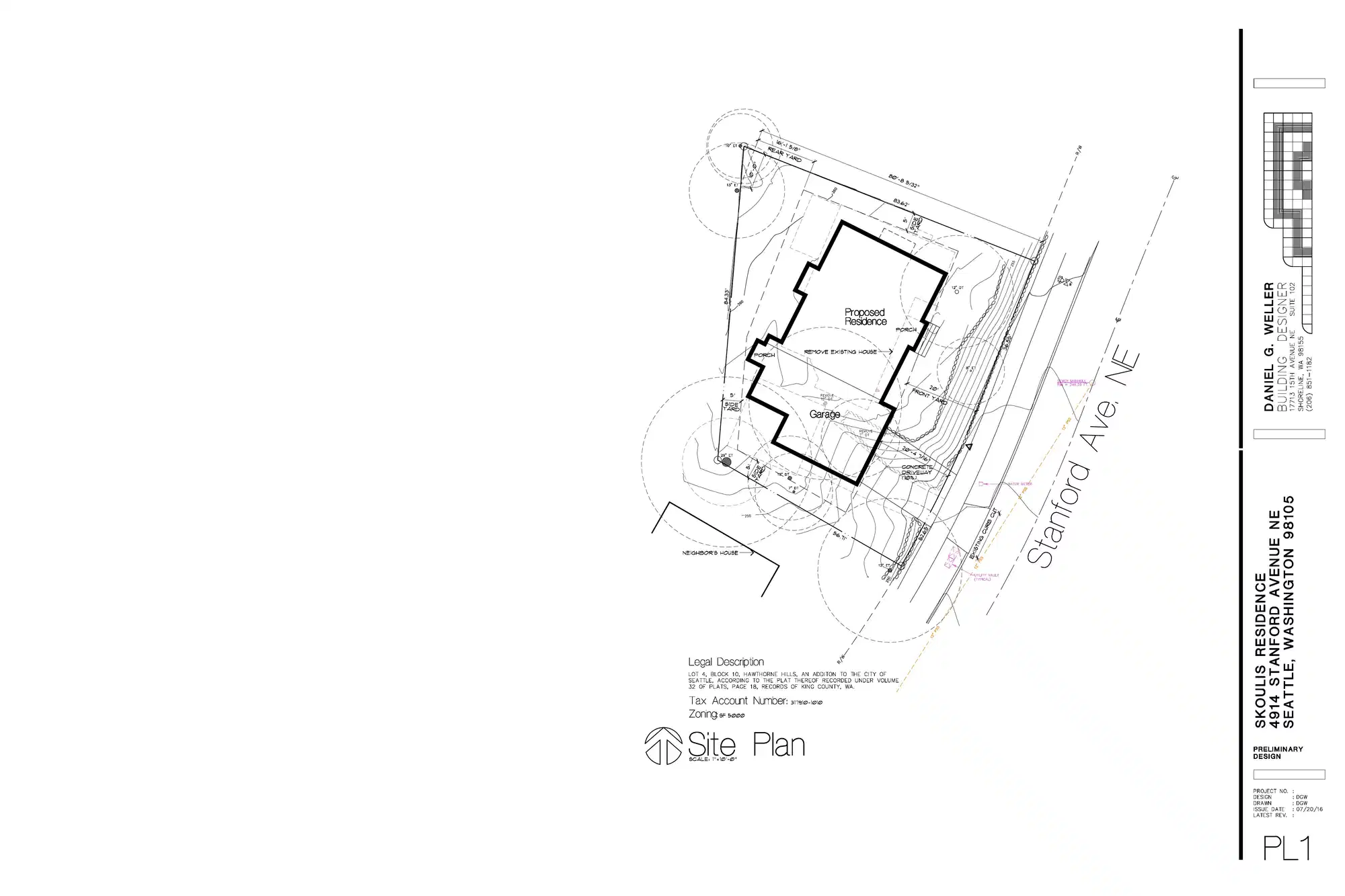 Site plan for 4914 Stanford Ave NE