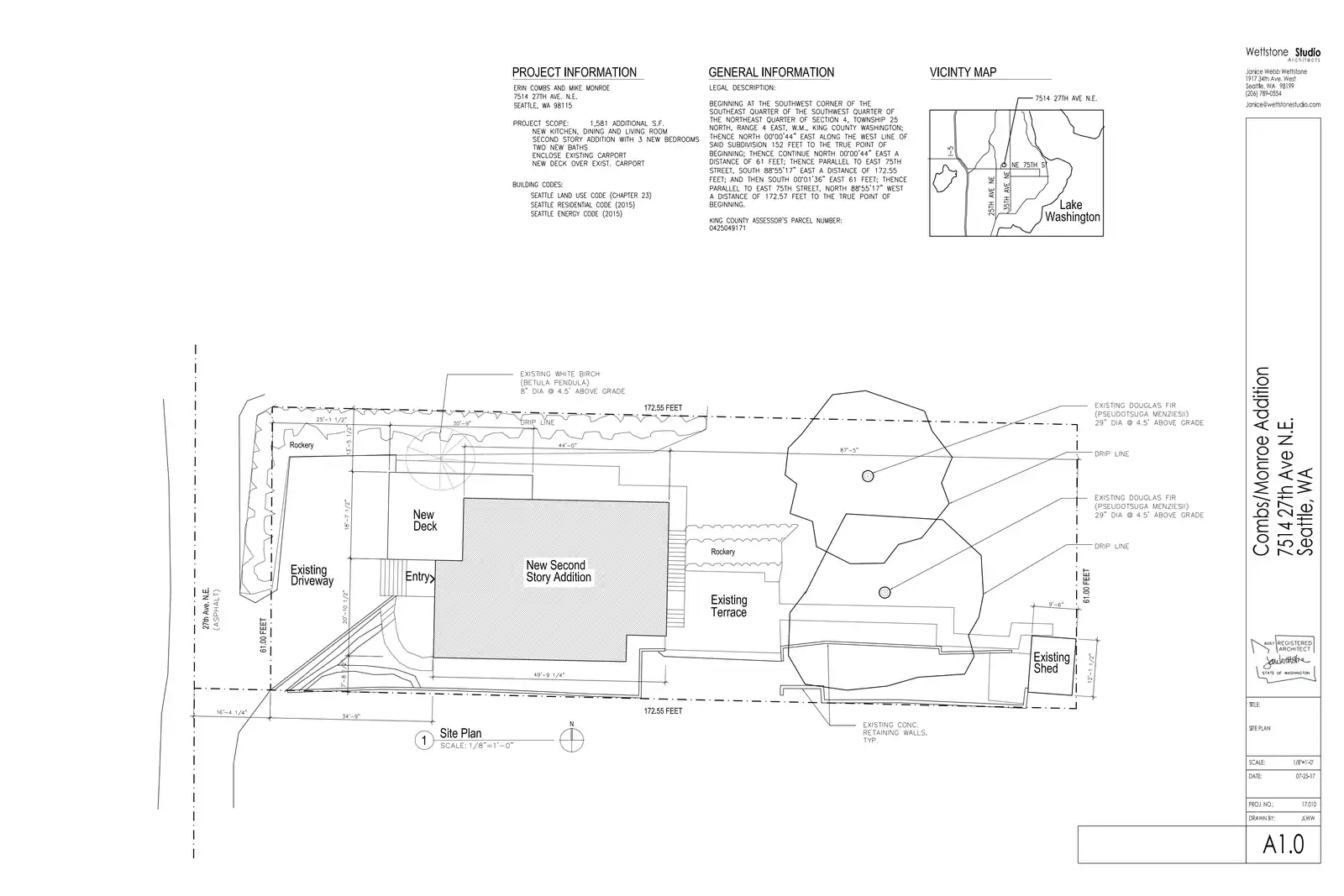 Site plan for 7514 27th Ave NE