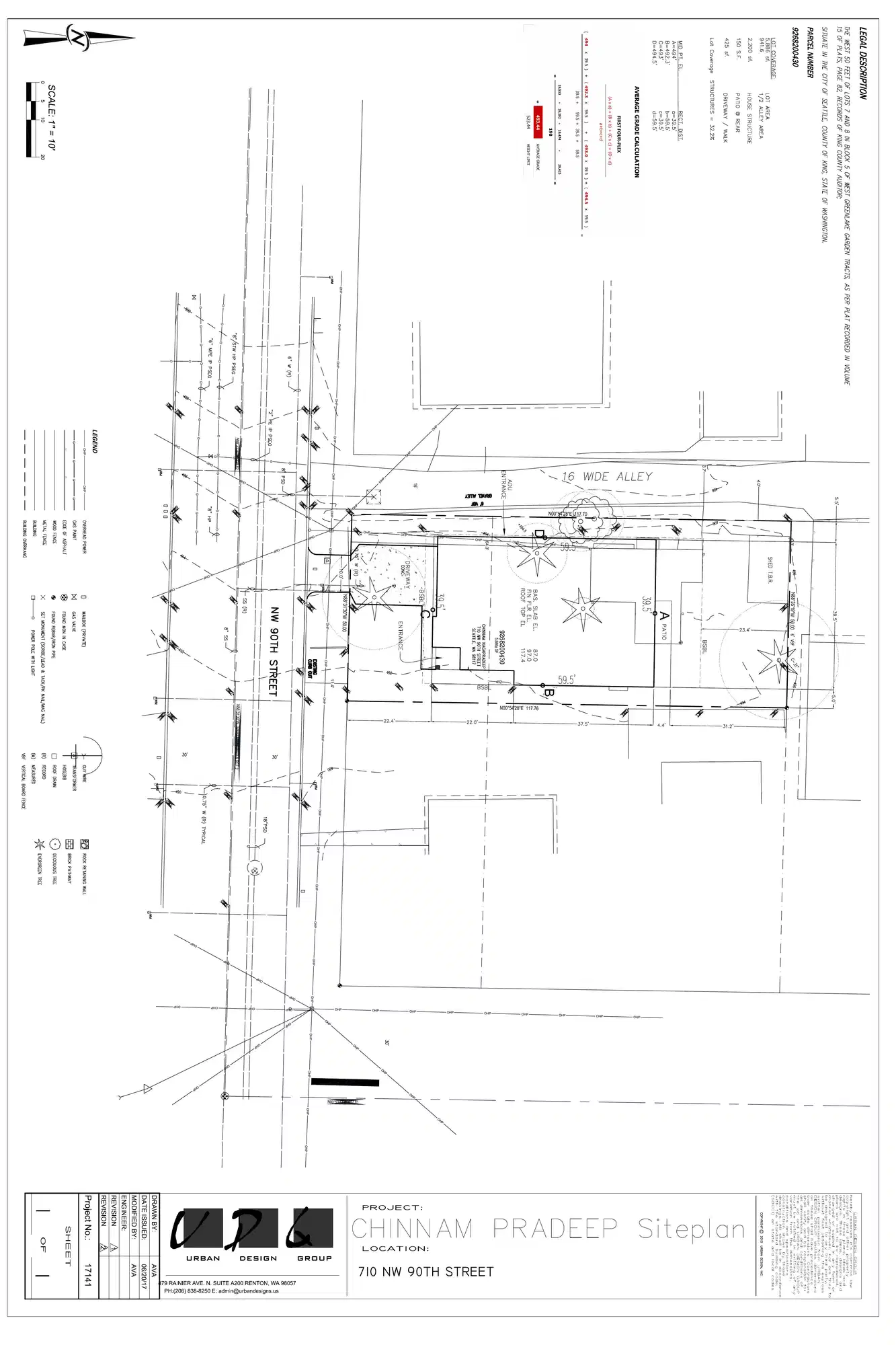 Site plan for 710 NW 90th St