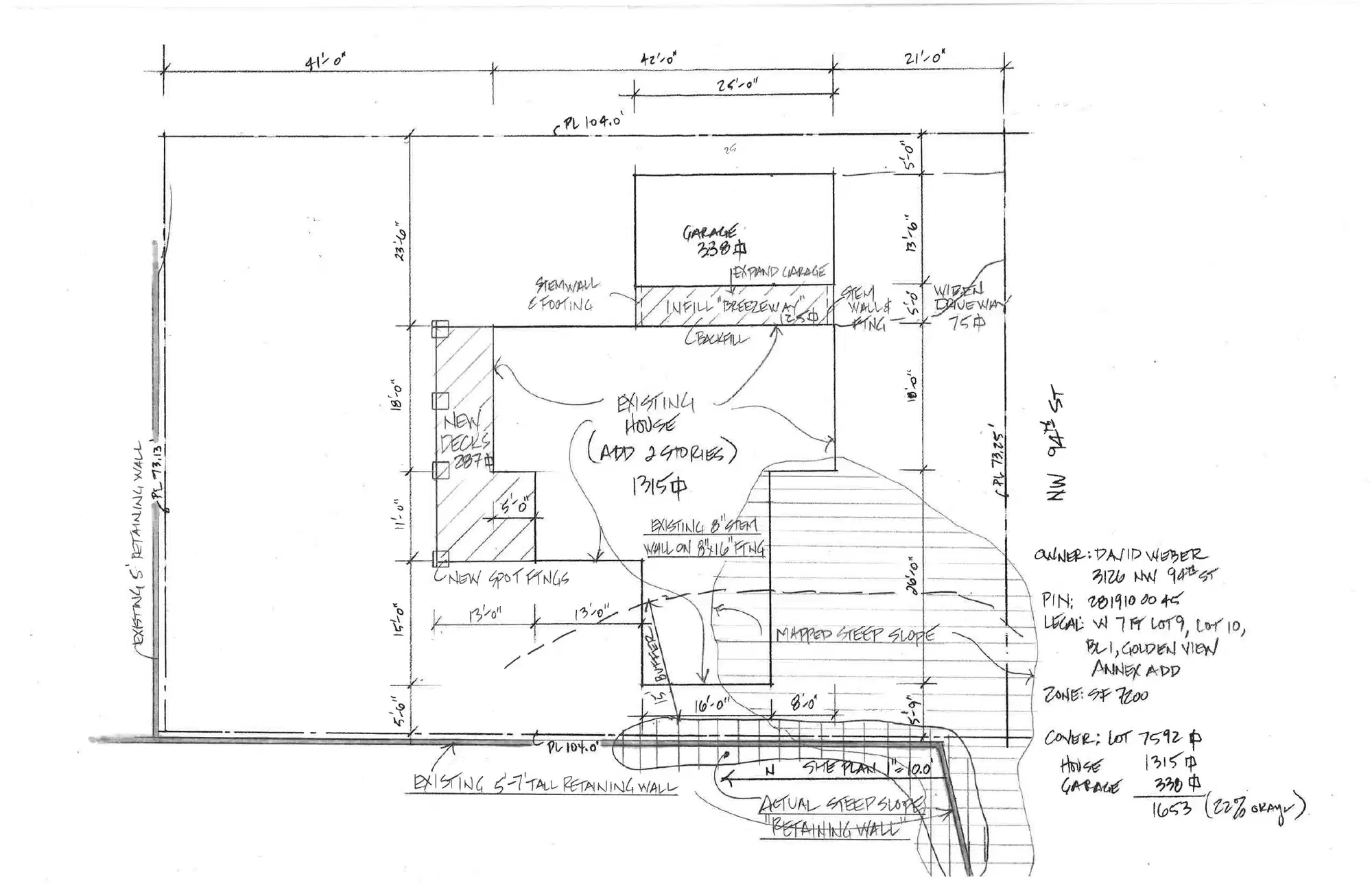 Site plan for 3126 NW 94th St