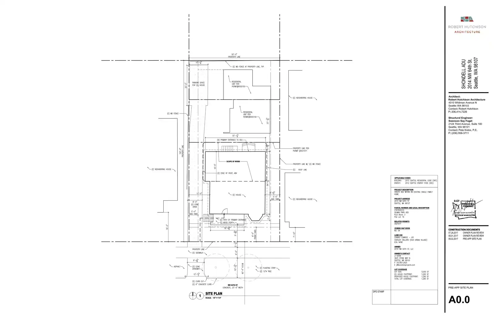 Site plan for 2014 NW 64th St