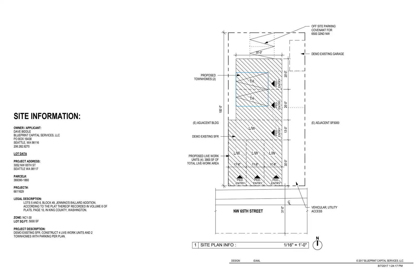 Site plan for 3052 NW 65th St