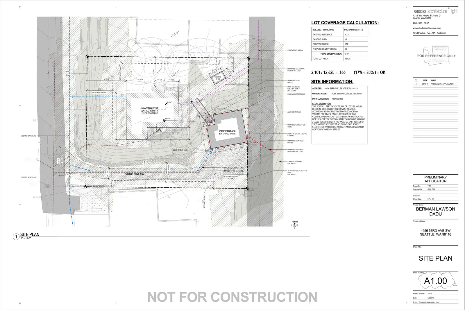 Site plan for 4456 53rd Ave SW