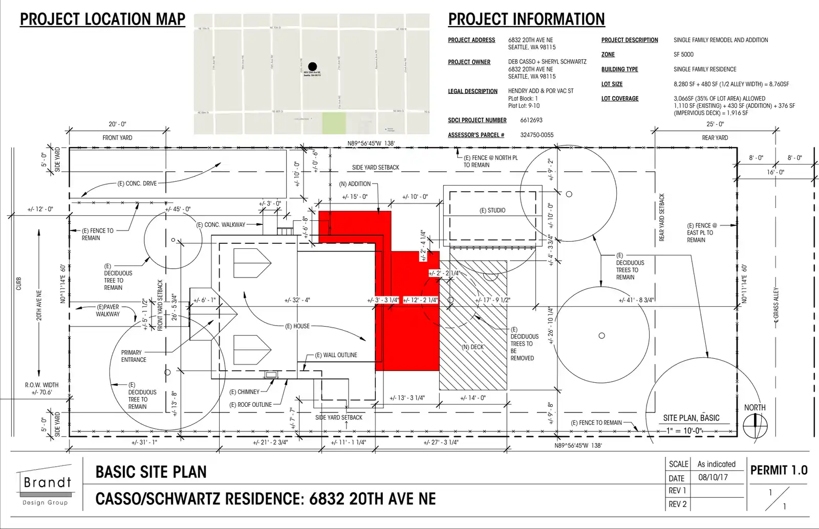 Site plan for 6832 20th Ave NE