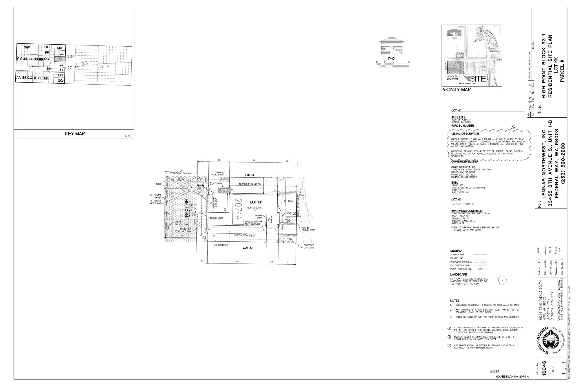 Site plan for 3205 SW Holly St