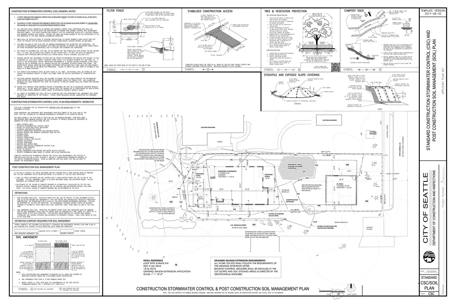 Site plan for 6359 50th Ave SW