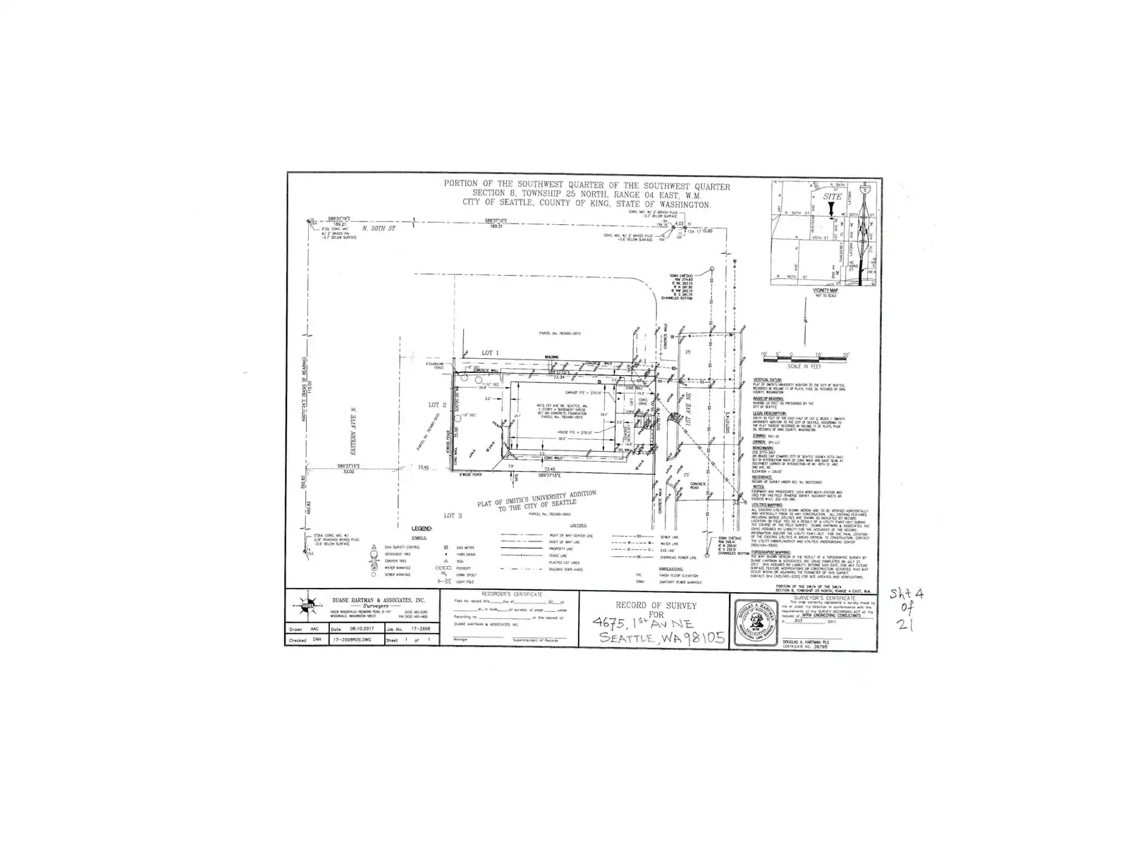 Site plan for 4675 1st Ave NE