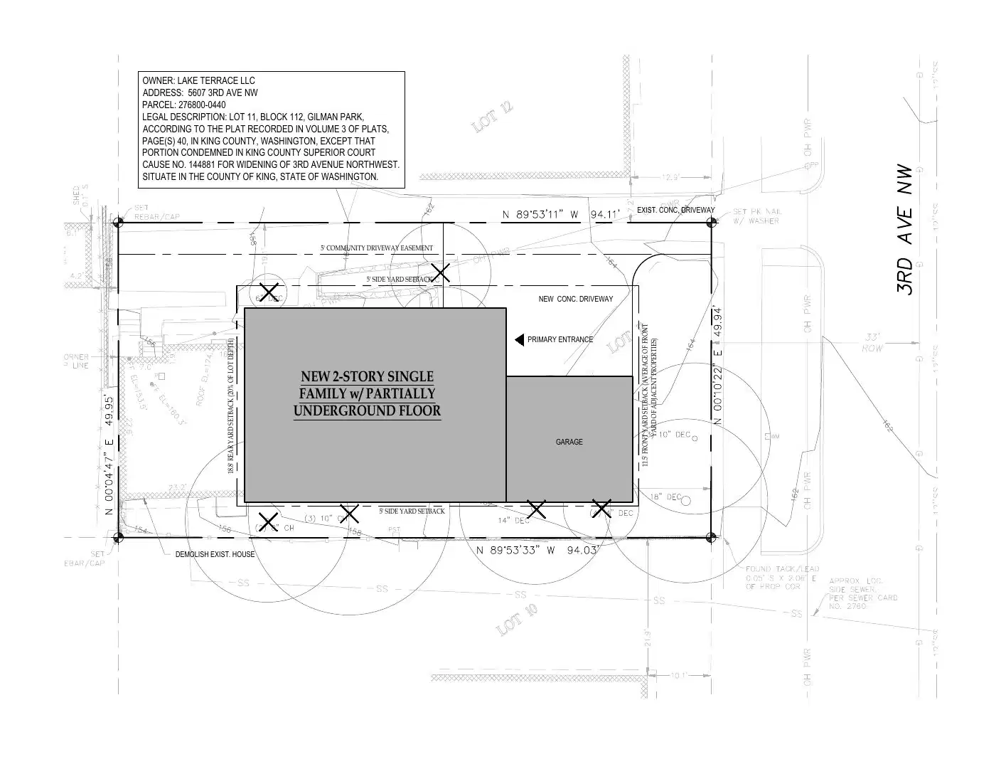 Site plan for 5607 3rd Ave NW