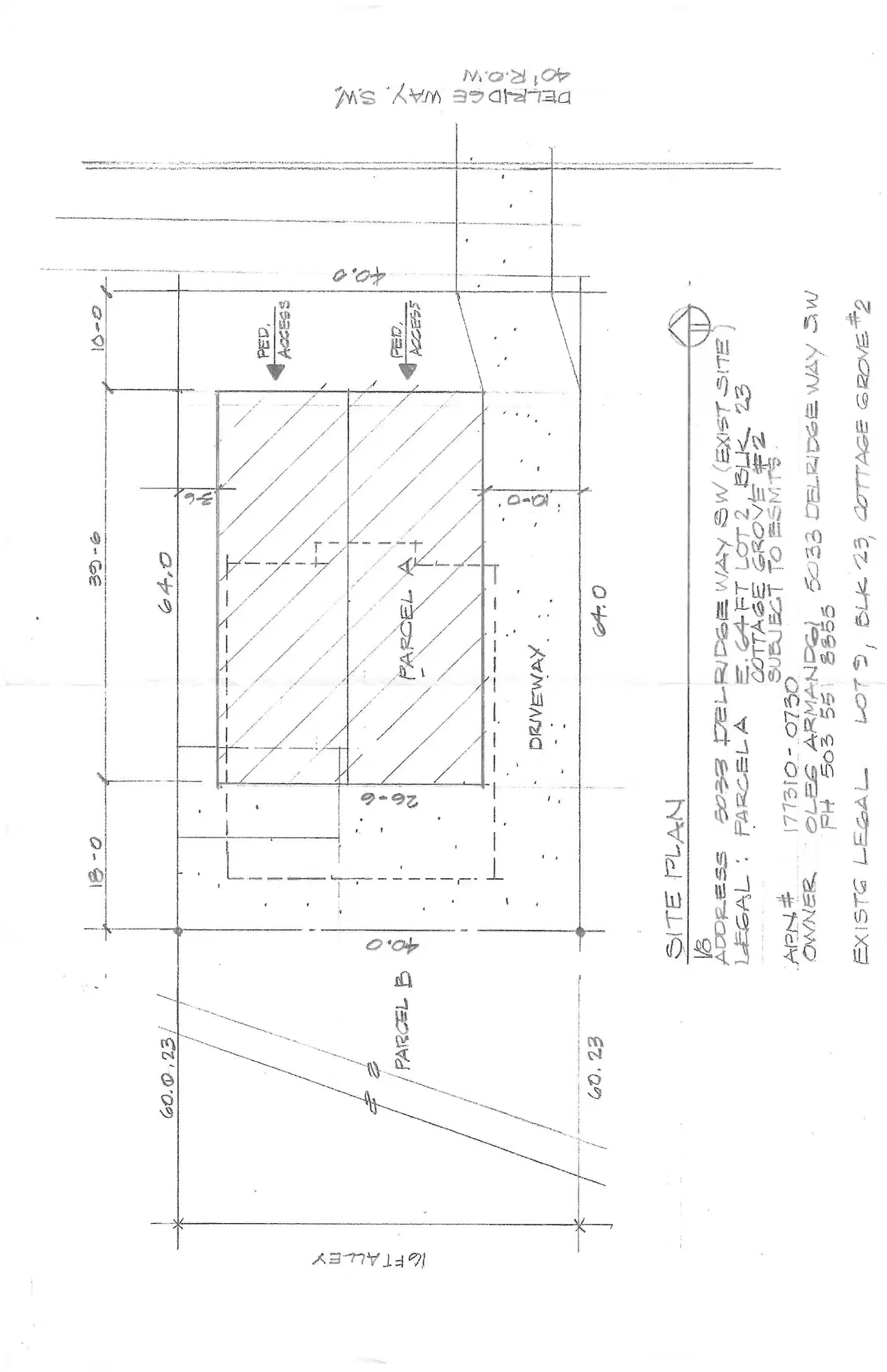 Site plan for 5033 Delridge Way SW