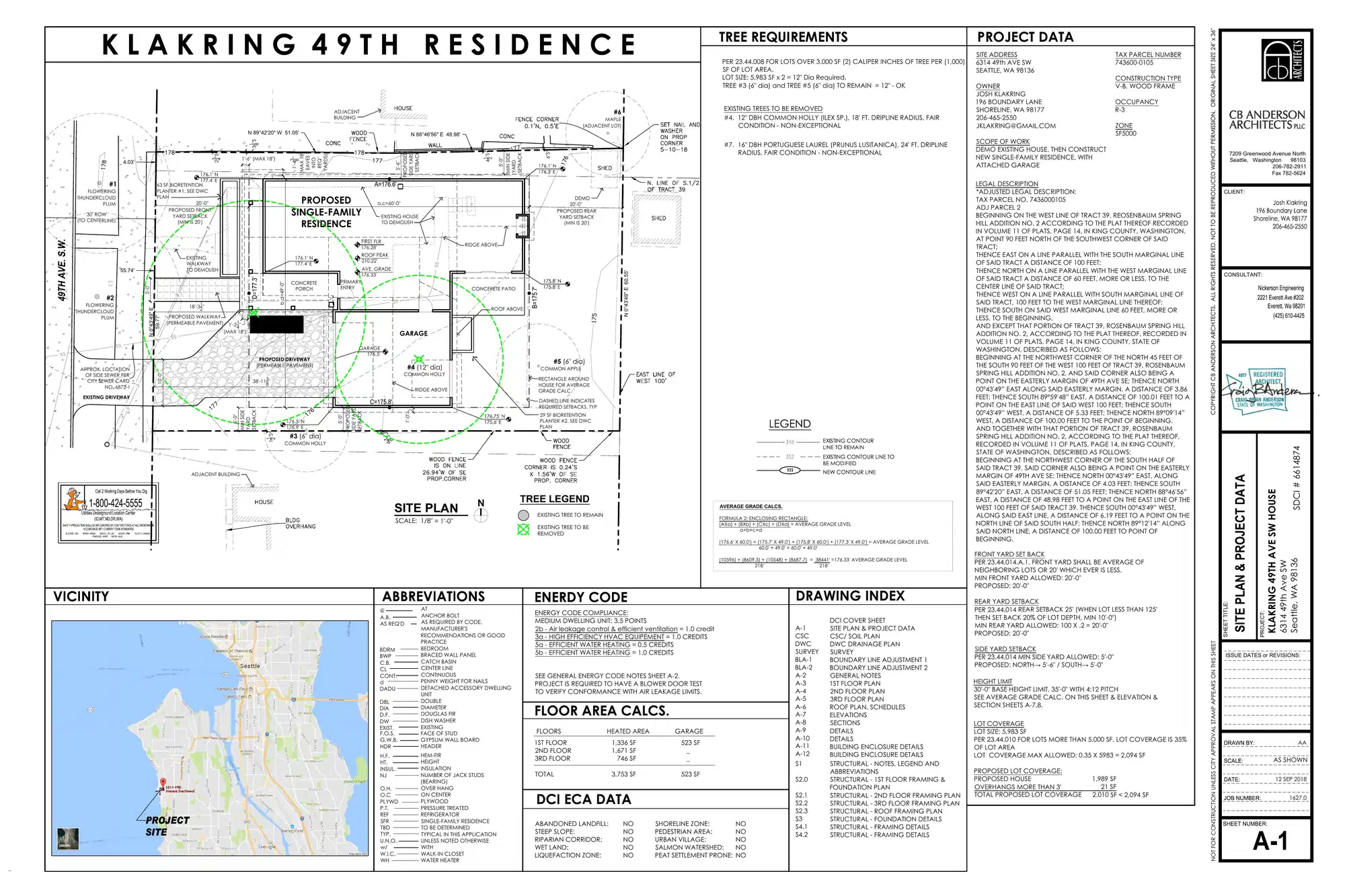Site plan for 6314 49th Ave SW