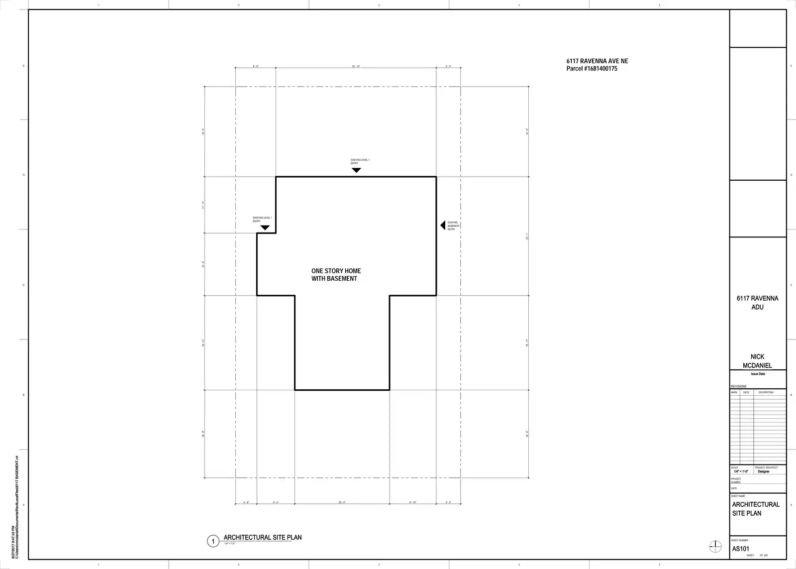 Site plan for 6117 Ravenna Ave NE