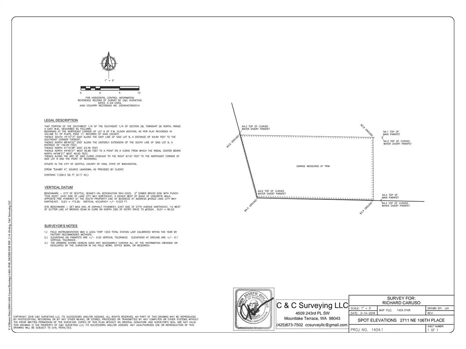 Site plan for 2711 NE 106th Pl