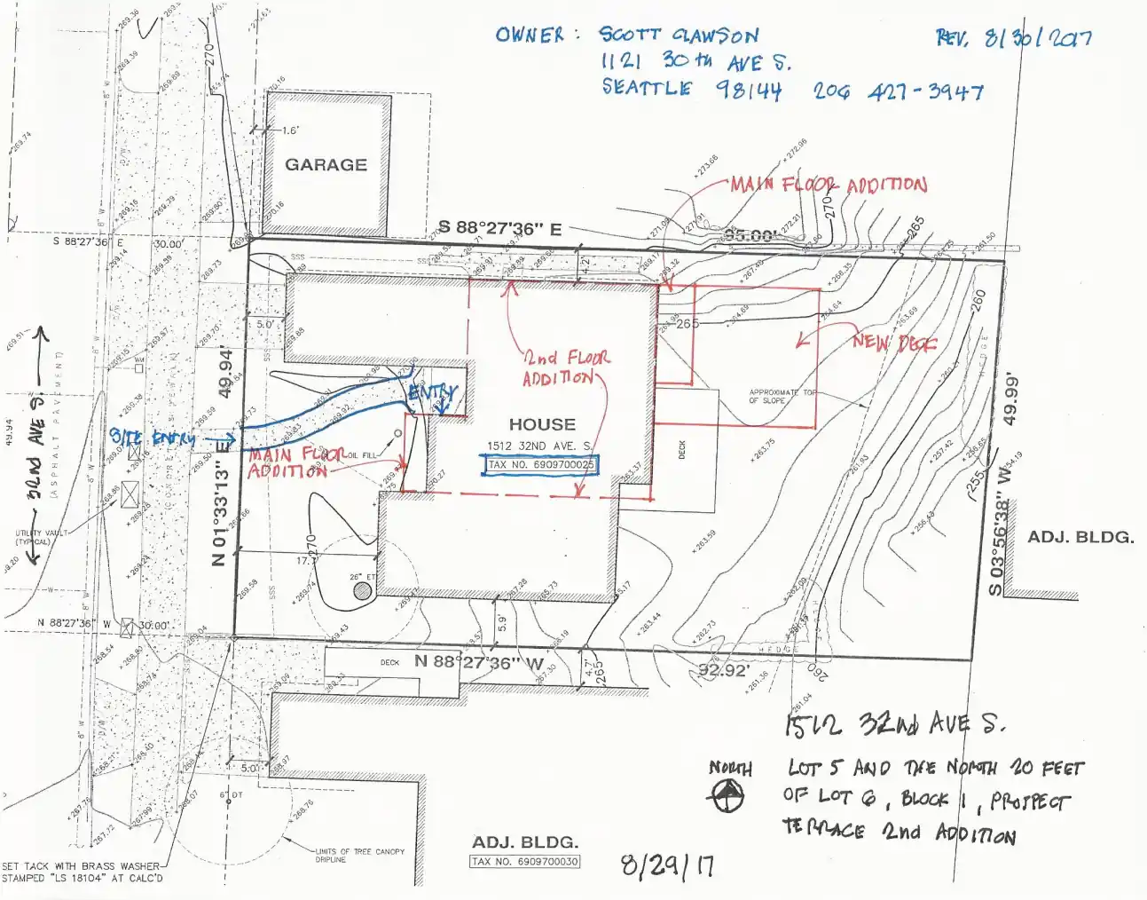 Site plan for 1512 32nd Ave S