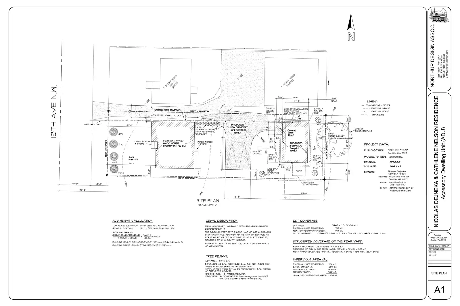 Site plan for 9026 13th Ave NW