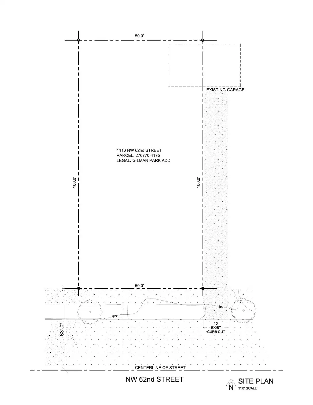 Site plan for 1116 NW 62nd St