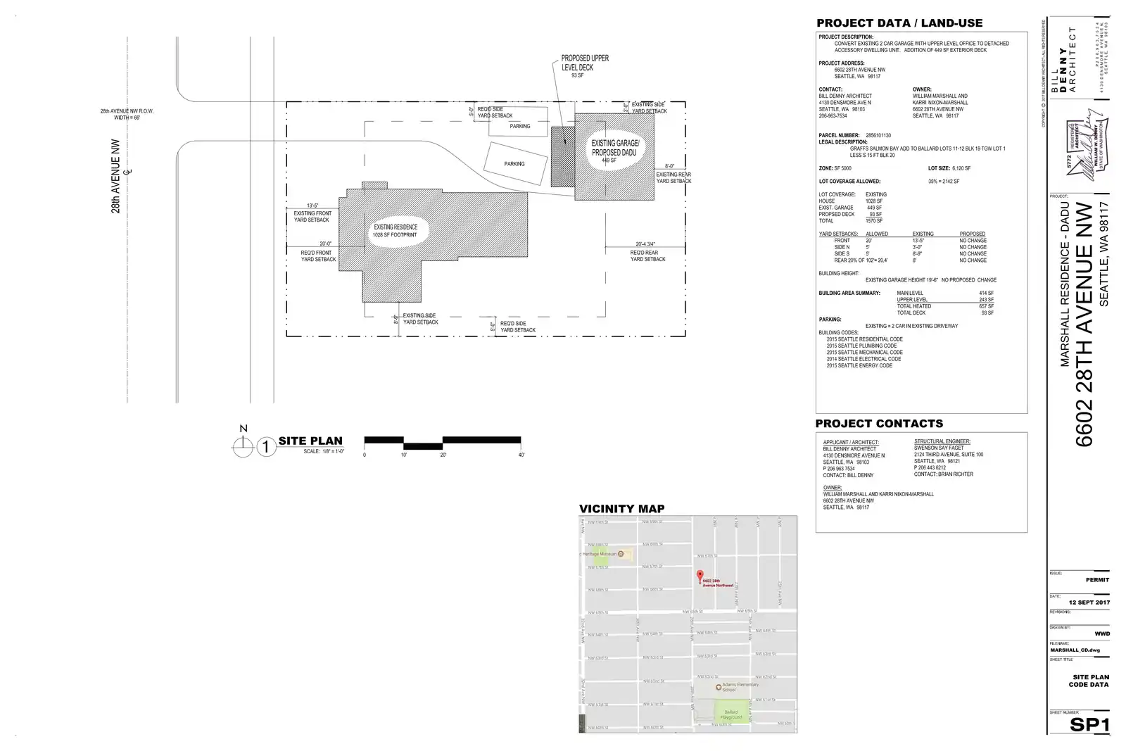 Site plan for 6602 28th Ave NW