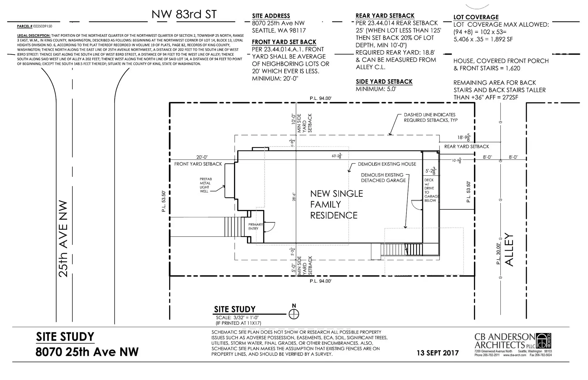 Site plan for 8070 25th Ave NW