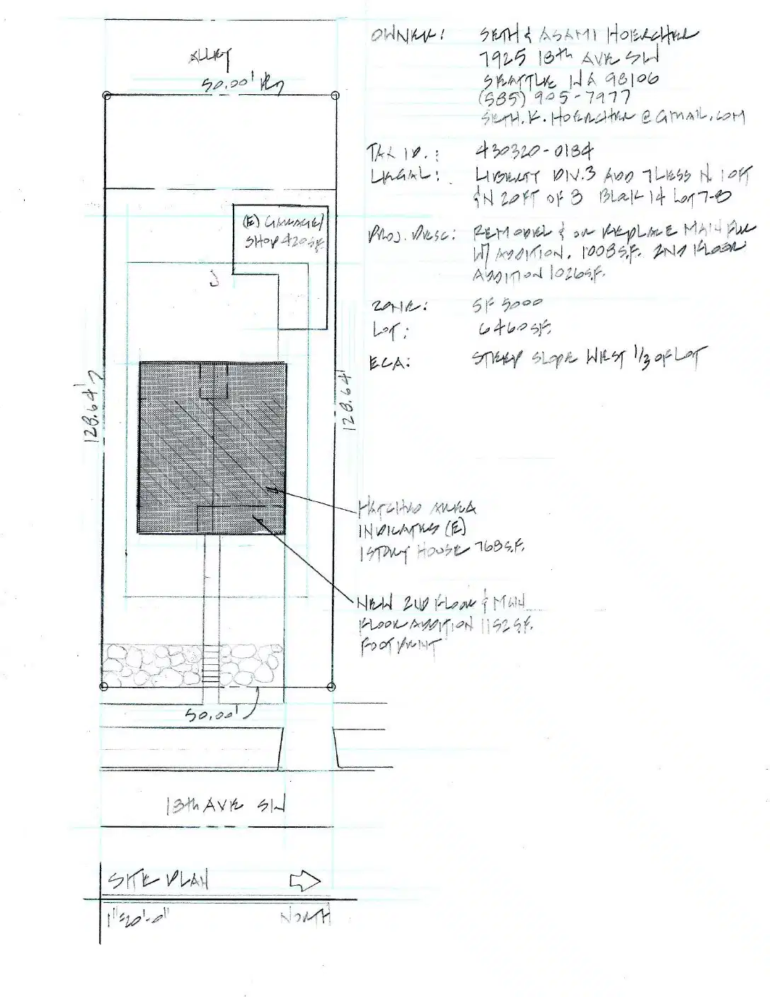 Site plan for 7925 18th Ave SW
