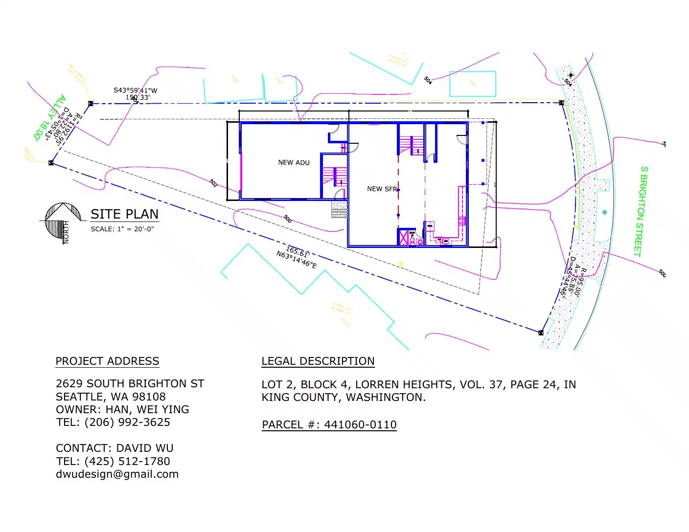Site plan for 2629 S Brighton St