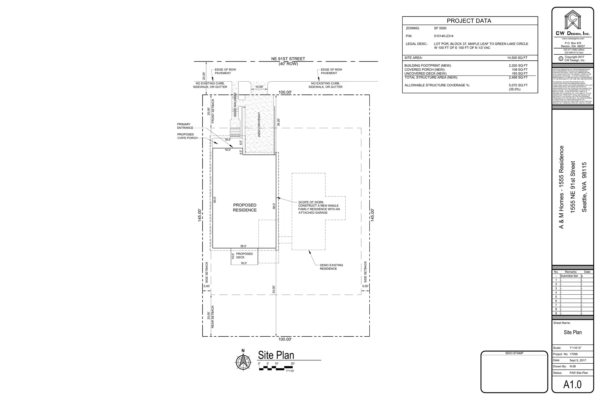 Site plan for 1555 NE 91st St
