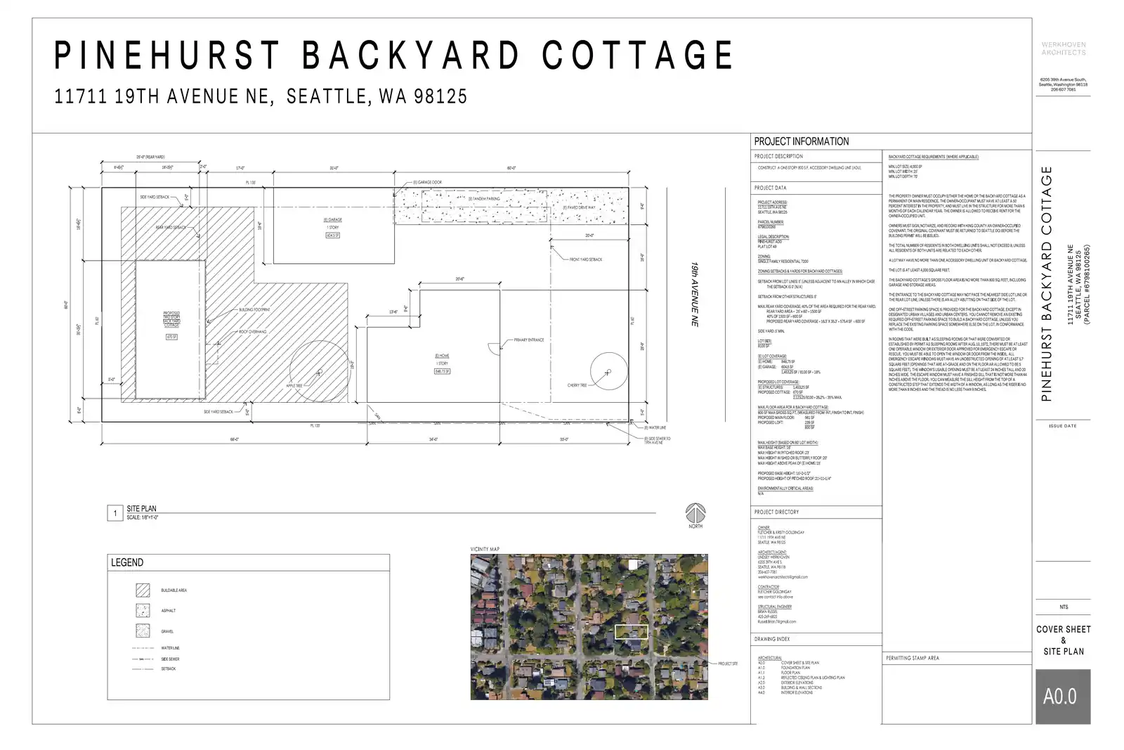 Site plan for 11711 19th Ave NE