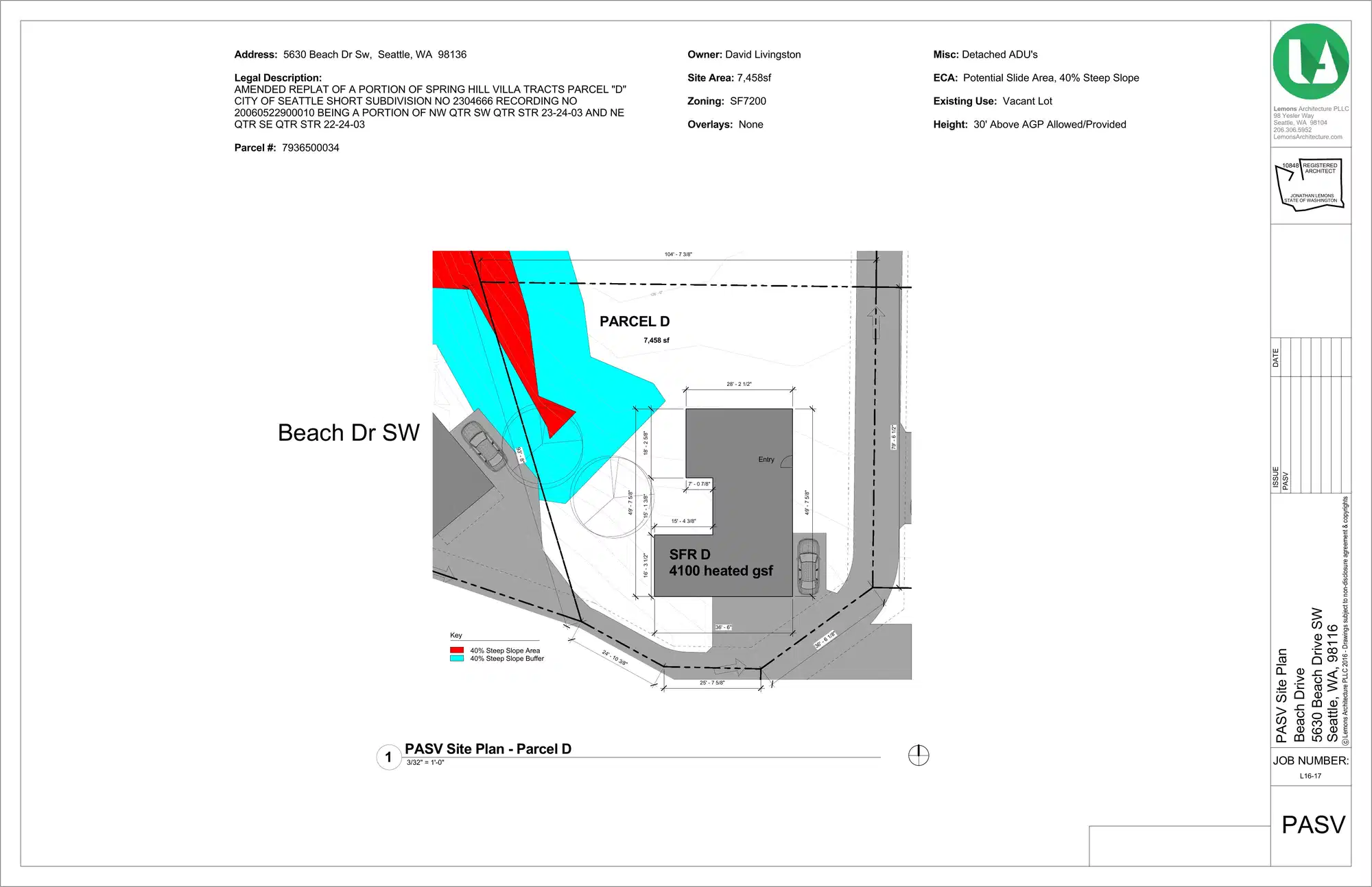 Site plan for 5630 Beach Dr SW