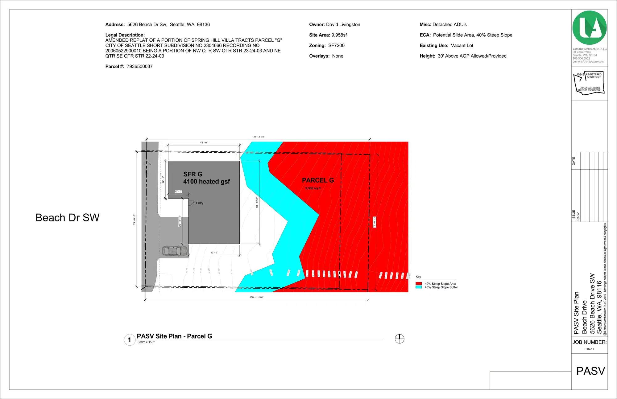 Site plan for 5626 Beach Dr SW