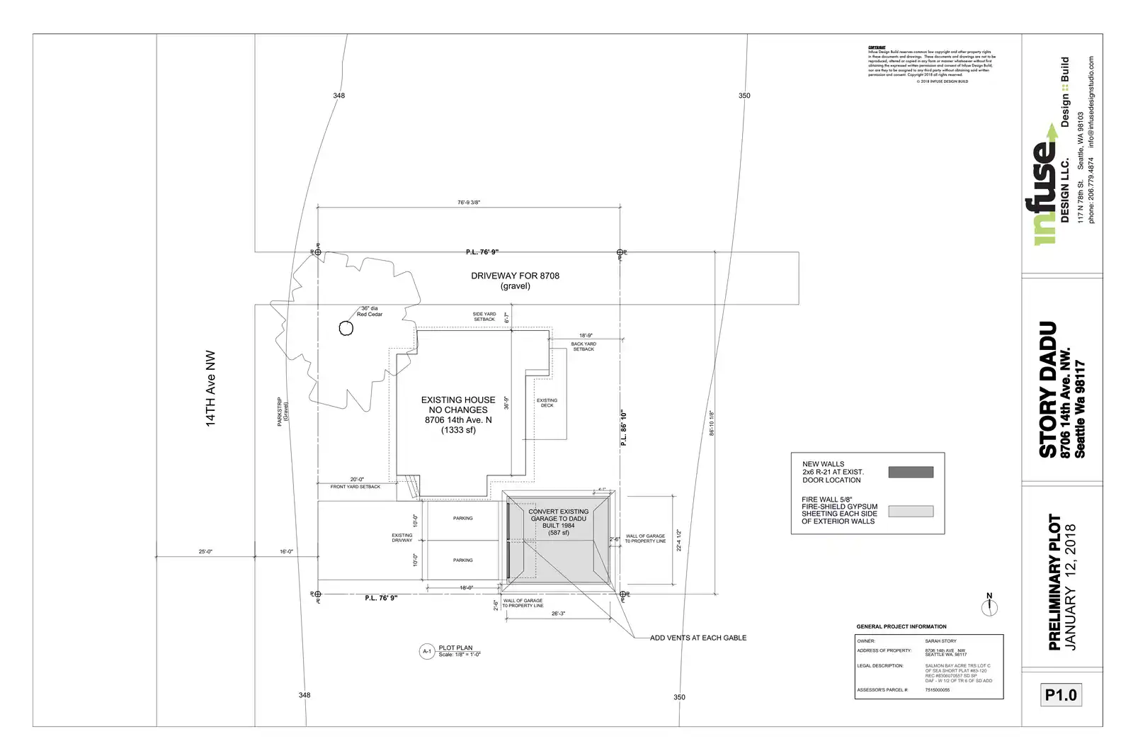 Site plan for 8706 14th Ave NW