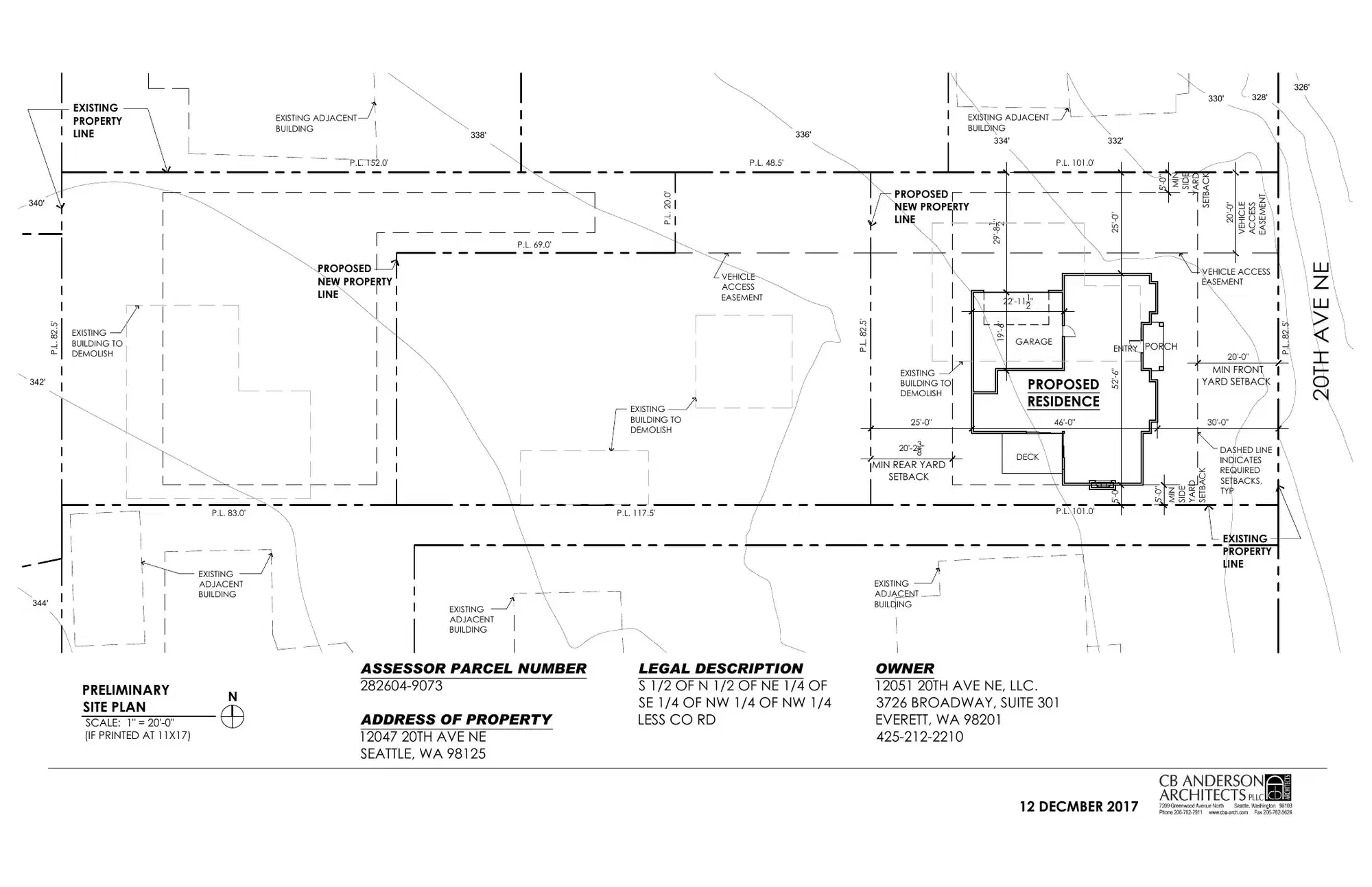 Site plan for 12047 20th Ave NE