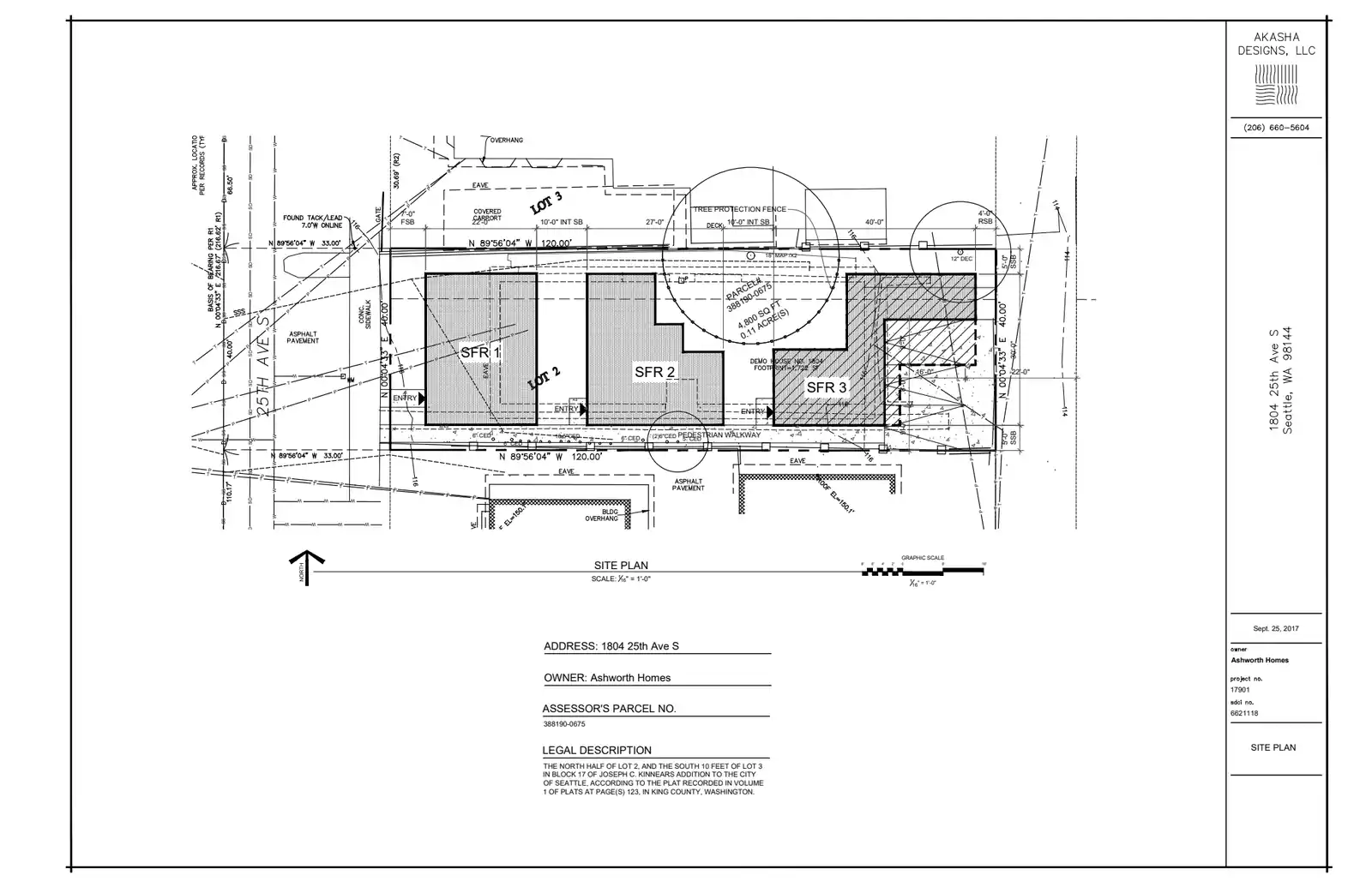 Site plan for 1806 A 25th Ave S