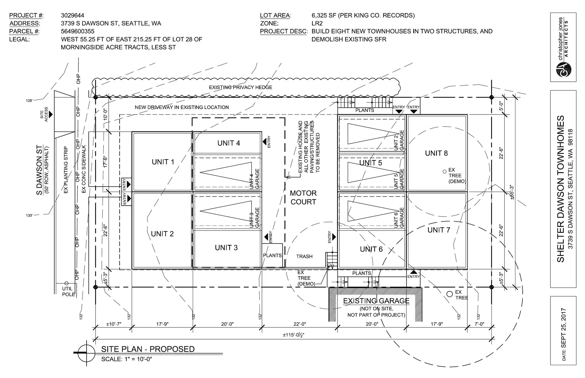 Site plan for 3749 S Dawson St