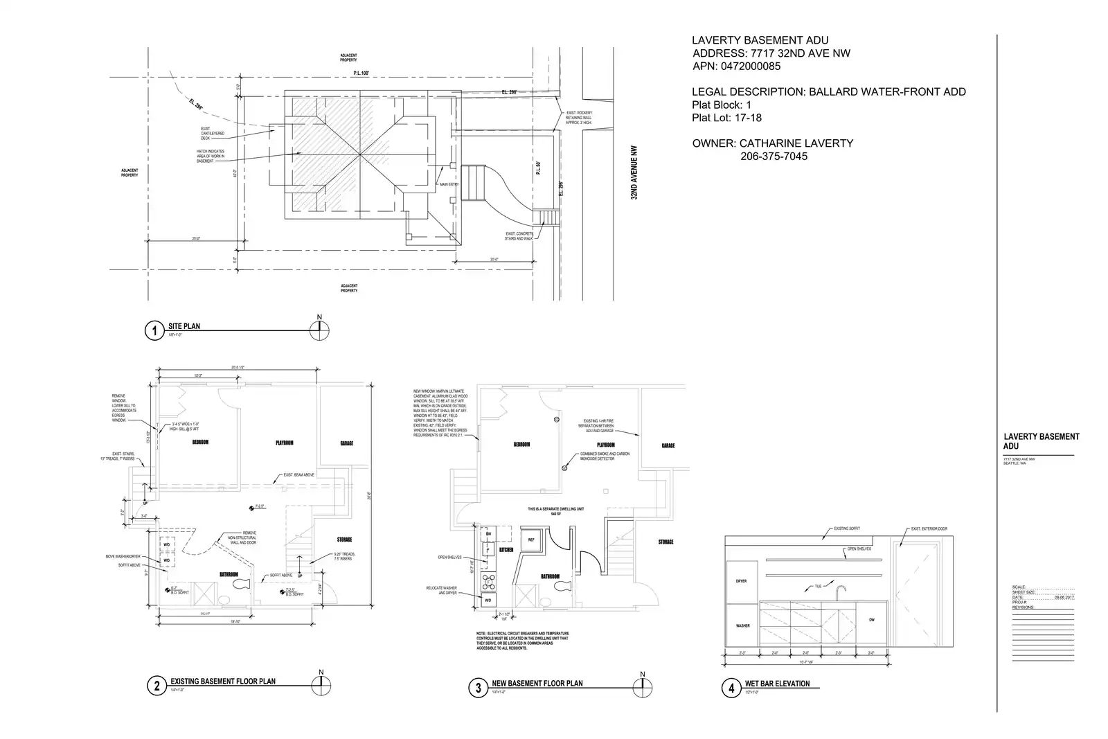 Site plan for 7717 32nd Ave NW