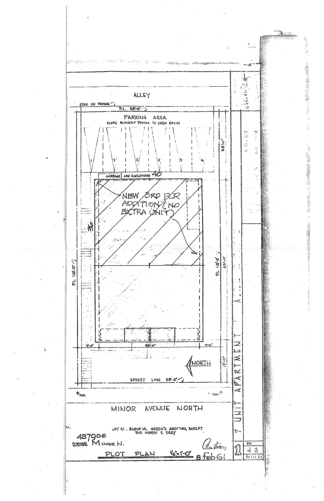 Site plan for 2332 Minor Ave E