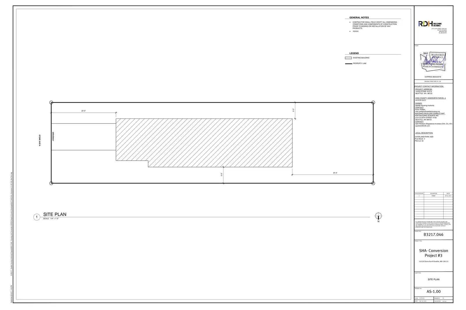 Site plan for 14329 Stone Ave N