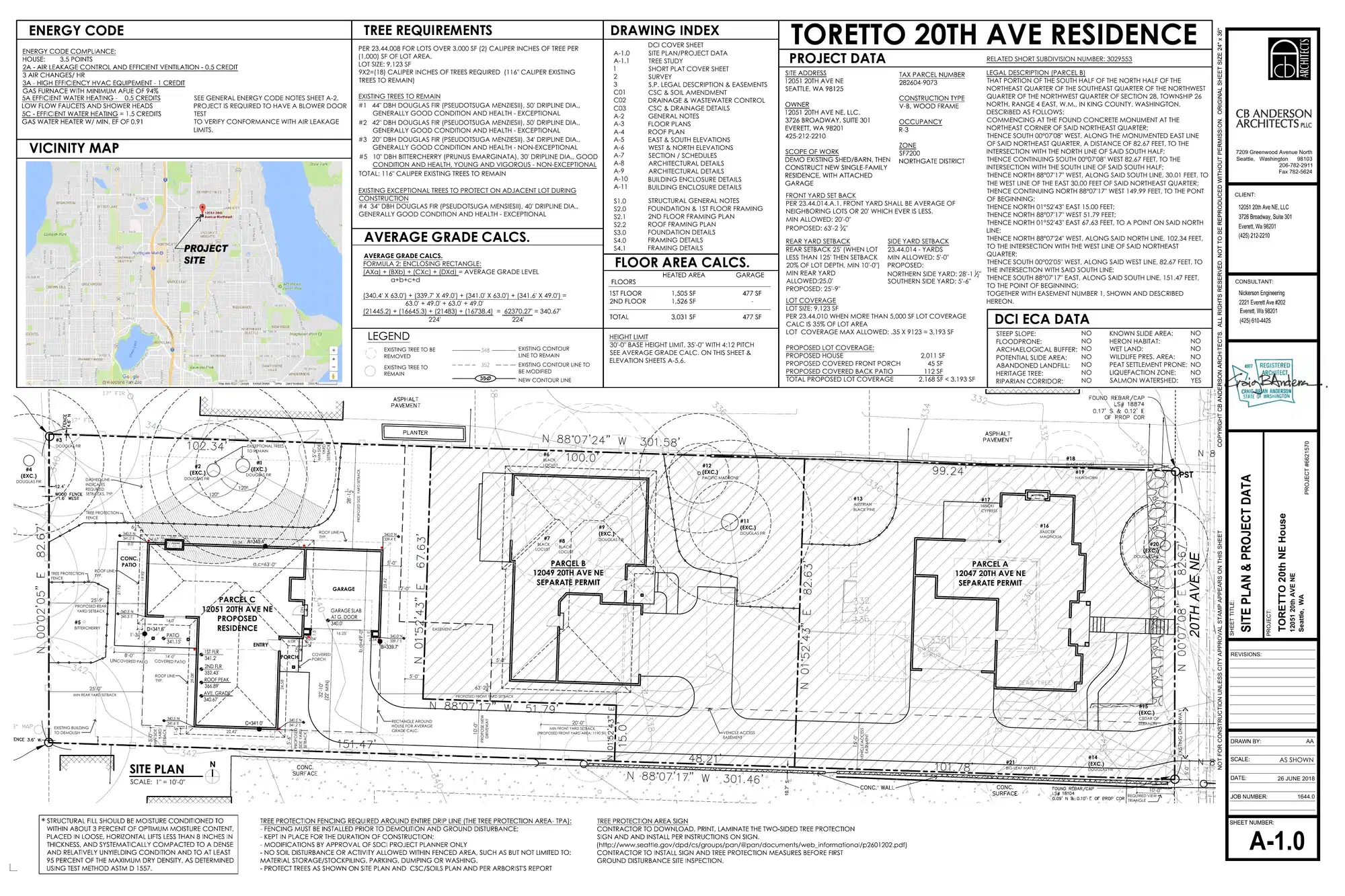 Site plan for 12051 20th Ave NE