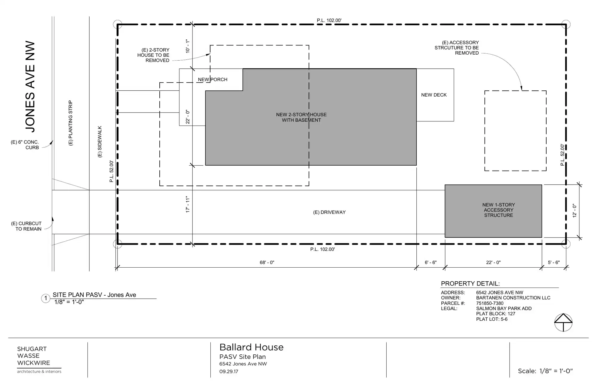 Site plan for 6542 Jones Ave NW