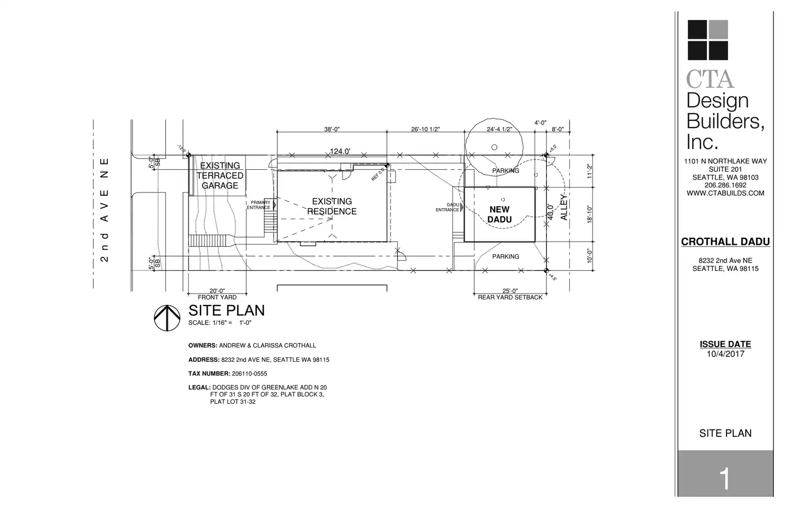 Site plan for 8232 2nd Ave NE