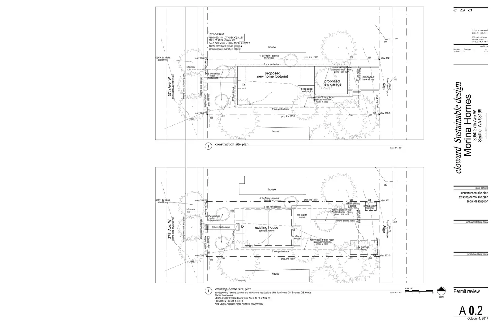 Site plan for 3050 27th Ave W