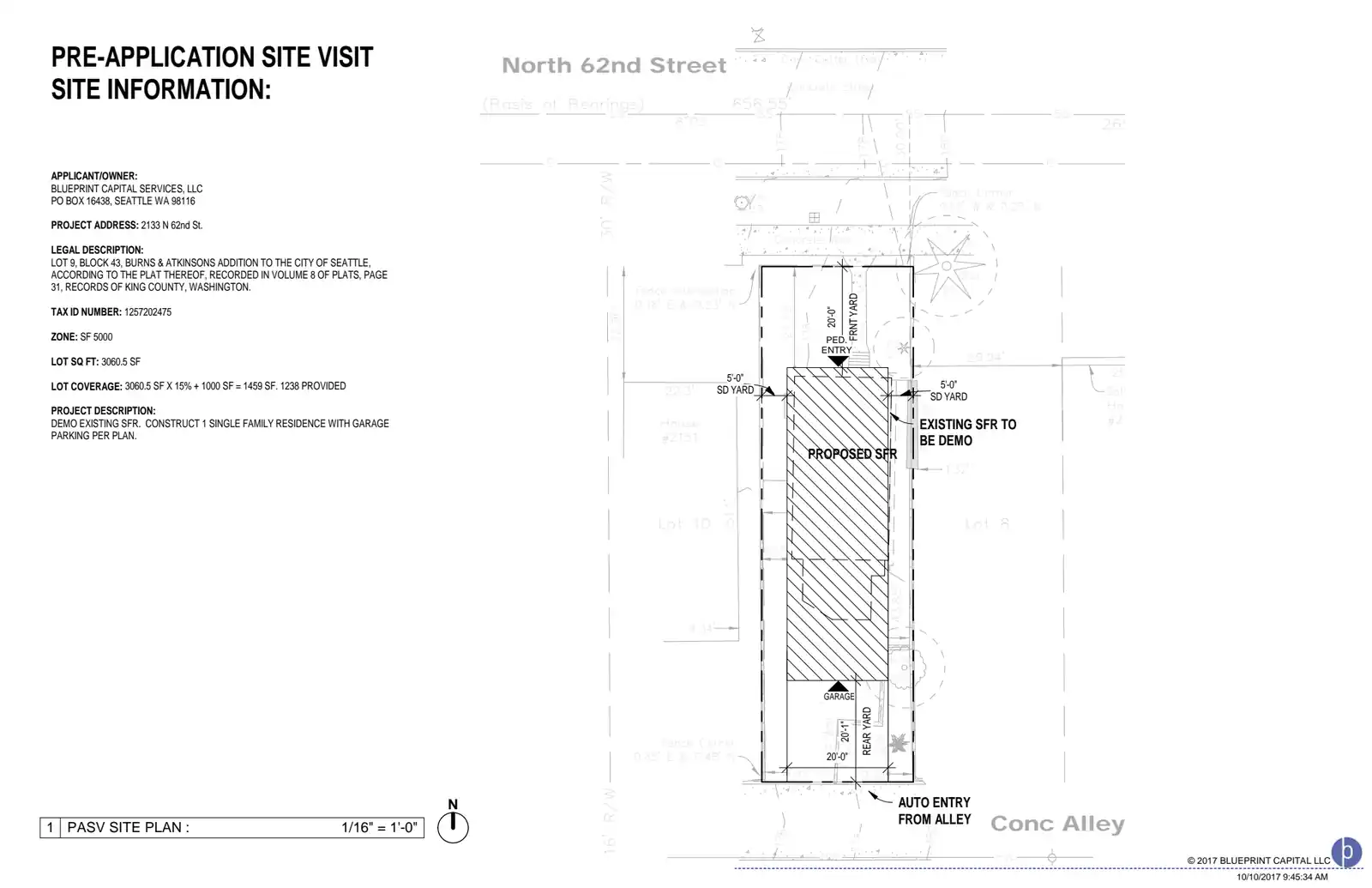 Site plan for 2133 N 62nd St