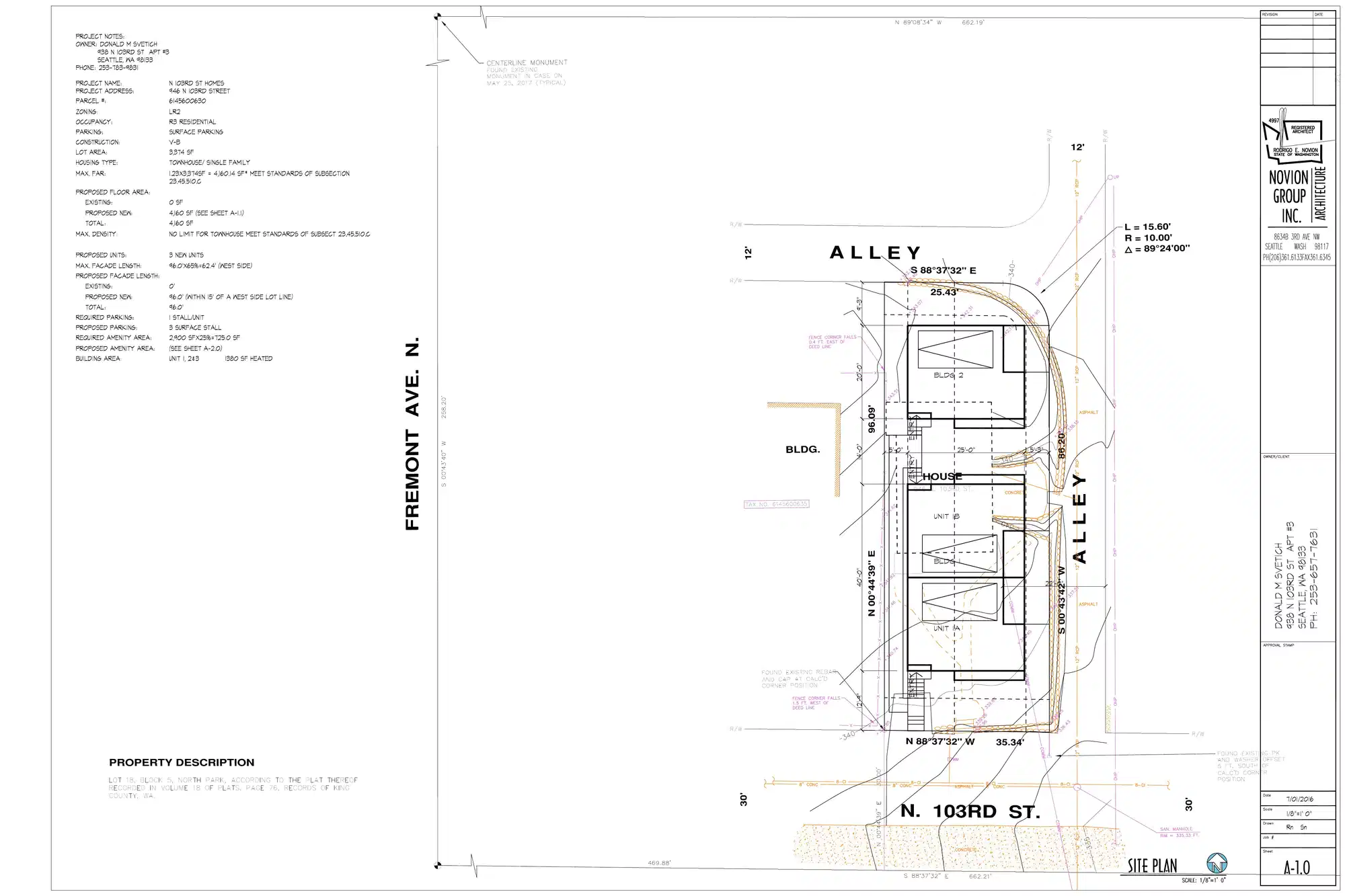 Site plan for 946 N 103rd St